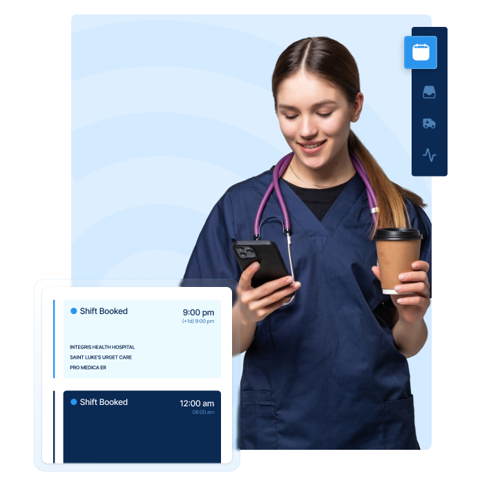 Imaging technologist booking a shift with Roshal Health