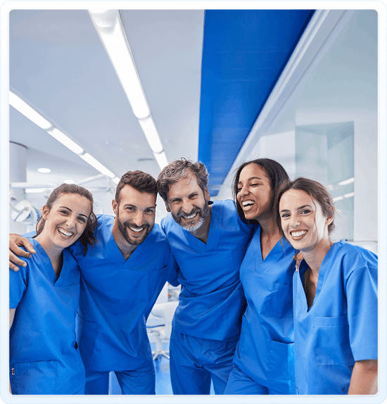 Roshal Health imaging techs in a group smiling